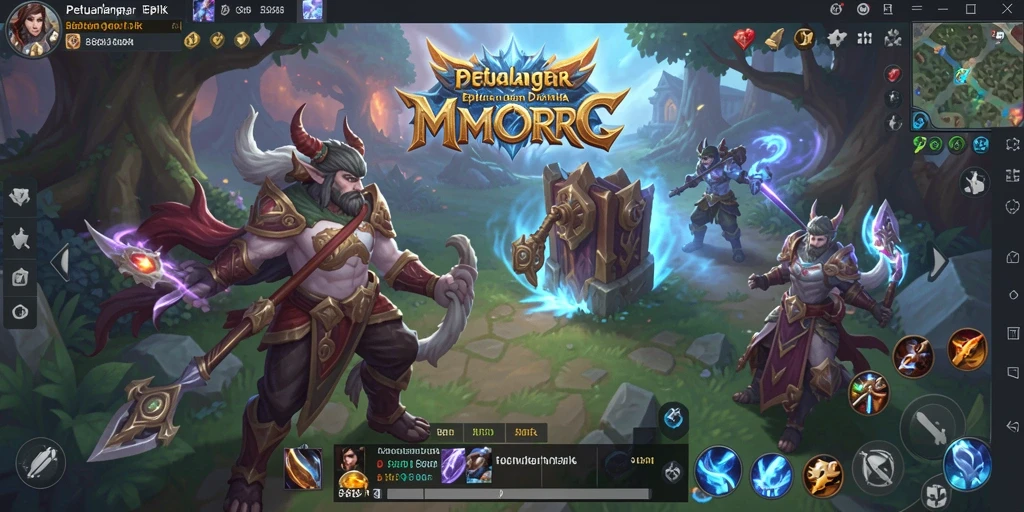 Tampilan utama gameplay MMORPG di 888IDR dengan pertempuran mendebarkan.