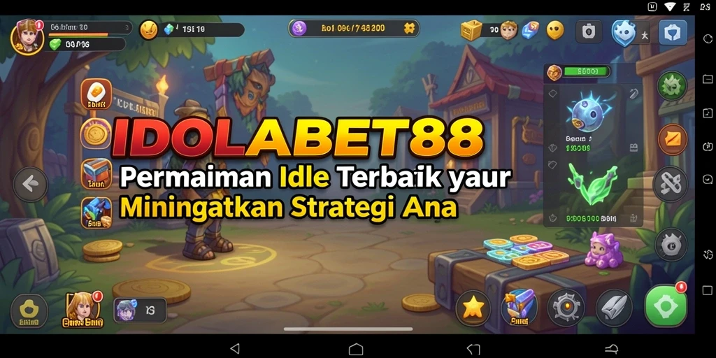 Screenshot gameplay IDOLABET88 menampilkan karakter yang sedang beraksi secara otomatis.