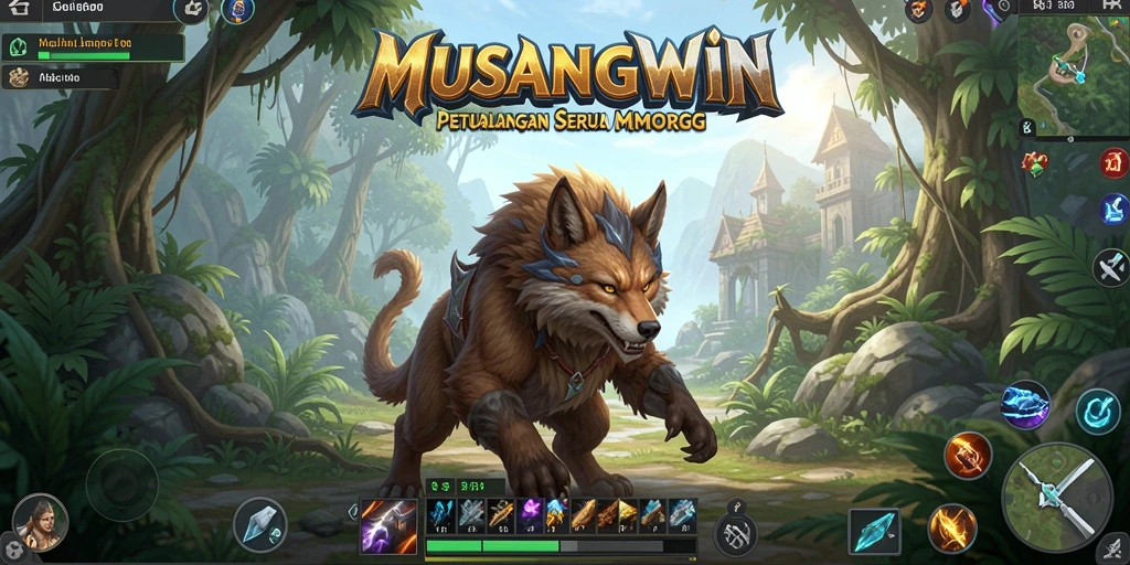 Screenshot gameplay MUSANGWIN yang menampilkan petualangan mendebarkan dalam MMORPG.