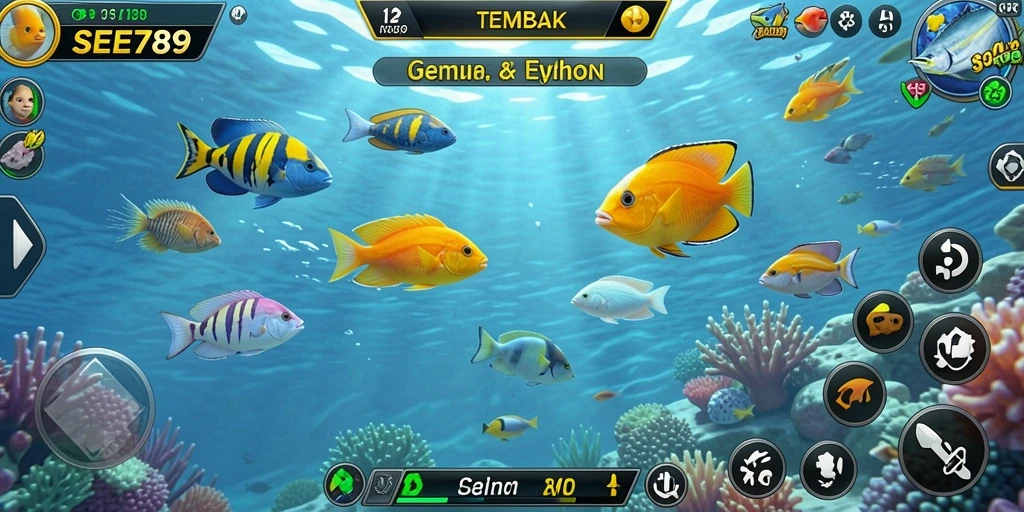 Tampilan gameplay menarik di game Tembak Ikan SEE789.